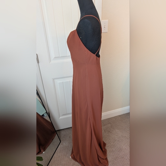 Jenny Yoo Shoshanna Mauve Copper Evening Gown - Picture 7 of 16